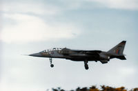 XX846 @ EGQS - Jaguar T.2 of 226 Operational Conversion Unit on final approach to Runway 23 at RAF Lossiemouth in May 1986. - by Peter Nicholson