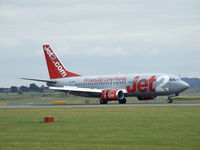 G-CELP @ EGPH - Jet2 Boeing 737-330QC landing on runway 24 - by Mike stanners