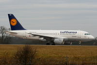D-AILW @ EGCC - Lufthansa A319 lining up on RW05L - by Chris Hall
