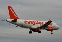 G-EZFG @ EGCC - Easyjet A319 on approach for RW05L - by Chris Hall