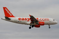 G-EZFG @ EGCC - easyJet A318 on approach for RW05L - by Chris Hall