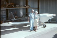 N240W @ FFZ - Glenn and Norma Jean Welsh at their Falcon Field hangar with their nearly completed Vans RV4 in the spring of 1988 - by Daniel Ihde