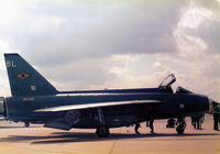 XR760 @ MHZ - Lightning F.6 of 11 Squadron on display at the 1986 RAF Mildenhall Air Fete - sadly, the aircraft crashed into the North Sea seven weeks later. - by Peter Nicholson