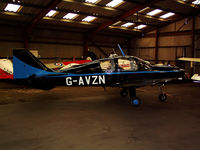 G-AVZN @ EGSA - Based in a dark hangar! - by N-A-S