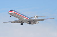N70504 @ KORD - American Airlines Mcdonnell Douglas DC-9-82, AAL2423 on approach RWY 28 KORD, arriving from KPBI. - by Mark Kalfas
