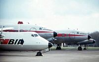 G-APWG @ EBAW - Nose G-APWG BIA Britsh United Airways and noses 2 DC-6's and CV-440 Delta Air Transport Deurne based company.1970's - by Robert Roggeman