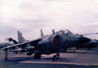 ZD579 @ MHZ - Sea Harrier FRS.1 of 899 Squadron based at RNAS Yeovilton on display at the 1986 RAF Mildenhall Air Fete. - by Peter Nicholson