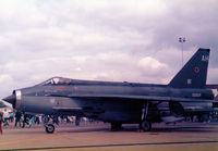 XS928 @ MHZ - Another view of the 5 Squadron Lightning F.6 on display at the 1986 RAF Mildenhall Air Fete. - by Peter Nicholson