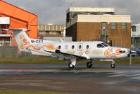 M-ICKY @ EGGW - 2003 Pilatus PC-12/45, c/n: 508 at Luton - by Terry Fletcher