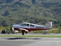 N9660Y @ SZP - 1962 BeecH P35 BONANZA, Continental IO-470-N 260 Hp, landing Rwy 04 - by Doug Robertson