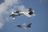 N51JB @ KOQU - Quonset Point 2009 - Heritage Flight  P-51 (44-73029), F-16 (93-0546), F-22 (03-4056) - by Mark Silvestri