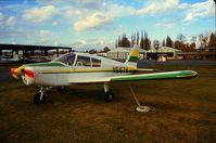 N5157W @ S43 - The Cherokee at Harvey Field Snohomish in 1987, where it was apparently briefly repainted in Harvey School colors and then sold.  Seem to remember it was rented out, but didn't fit the rest of the Cessna fleet. - by Mark Peterson
