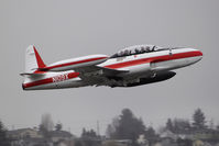 N109X @ KBFI - Seen departing BFI on a pretty typical winter day in Seattle is this classic T-33. Despite the weather, the back seater approves of his ride. - by Joe G. Walker