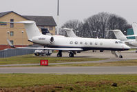 N818RF @ EGGW - 2003 Gulfstream Aerospace G-V, c/n: 5018 at Luton - by Terry Fletcher