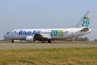 YR-BAE @ EGGW - Blue Air's 1997 Boeing 737-46N, c/n: 28723 in Logo Scheme - by Terry Fletcher