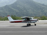 N5443L @ SZP - 1980 Cessna 152 II, Lycoming O-235 110 Hp, landing roll Rwy 22 - by Doug Robertson