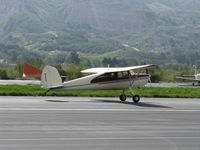 N77275 @ SZP - 1946 Cessna 140, Continental C85 85 Hp, landing roll Rwy 22 - by Doug Robertson