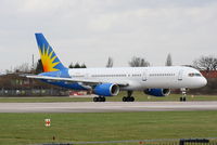 G-BYAH @ EGCC - former Thomson B757 was due to become N903NV with Allegiant Air, but will now be leased to Jet2 and re-registered as G-LSAM - by Chris Hall