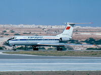 CCCP-65770 @ LMML - A rare Aeroflot Tu134 visit back in 1990. - by raymond