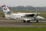 OK-TCA @ EGBJ - Manx's 1990 Let L-410 UVP-E Turbolet, c/n: 902431 at Staverton - by Terry Fletcher