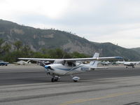 N8302X @ SZP - 1961 Cessna 172C SKYHAWK, Continental O-300 145 Hp, taxi to 22 - by Doug Robertson