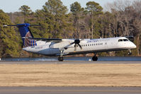 N333NG @ ORF - United Express (Colgan Air) N333NG (FLT CJC3325) from Newark Int'l (KEWR) landing RWY 23 with new United Express titles. This aircraft was delivered to Colgan Air in November 2010. - by Dean Heald