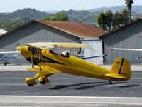 N1017U @ SZP - 1939 Bucker JUNGMANN C.A.S.A. 1.131, Lycoming O-360 180 Hp upgrade conversion. takeoff roll Rwy 22 - by Doug Robertson