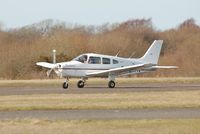 G-SLYN @ EGFH - Piper Cherokee Warrior 11 arriving Swansea Airport - by Roger Winser