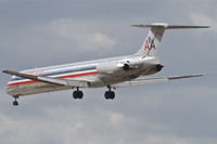 N554AA @ KORD - American Airlines Mcdonnell Douglas DC-9-82, AAL674 arriving from KSTL, on final RWY 28 KORD. - by Mark Kalfas