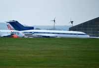 VP-CMO @ EGHL - Boeing 727-212/2RE at Lasham. Ex N31TR - by moxy