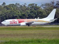 VH-VUZ @ YMML - The Gold Coast Suns logojet lined up on runway 16 ar Melbourne (Tullamarine). - by red750