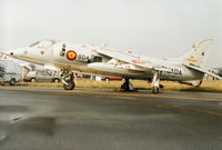 VA1-3 @ EGVA - AV-8S Matador of Esquadron 008 of the Spanish Navy on display at the 1994 Intnl Air Tattoo at RAF Fairford. - by Peter Nicholson