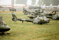 XW897 @ EGVA - Gazelle AH.1 of the Army Air Corps Blue Eagles display team at the 1994 Intnl Air Tattoo at RAF Fairford. - by Peter Nicholson