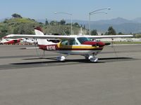 N19748 @ POC - Tied down and parked in transient parking - by Helicopterfriend