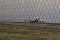 N5573S @ BIL - Cargolux 747 doing a few touch and go's @ BIL.  Experimenting with an old Pentax Super Takumar 135mm screwmount lens  - by Daniel Ihde