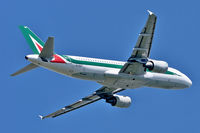 EI-DSP @ LOWL - Alitalia (Air One) Airbus A320-216 after takeoff in LOWL/LNZ - by Janos Palvoelgyi