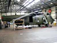 ZF119 @ EGDY - inside 848 NAS, Commando training unit flight hangar - by Chris Hall