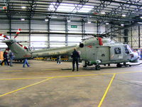 ZD257 @ EGDY - inside Hangar 8, 702 NAS (Lynx pilot training unit) - by Chris Hall