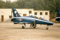 XX178 @ EGVA - Hawk T.1W, callsign Scarlet 2, of 92[Reserve] Squadron on the flight-line at the 1994 Intnl Air Tattoo at RAF Fairford. - by Peter Nicholson