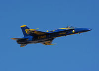 163106 @ RTS - Blue Angels #2 FA-18A in high speed pass during Reno Air Races practice Run - by Steve Nation