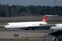 SX-BLL @ ESSA - MD-83 parked at Stockholm Arlanda airport, without engines. It used to belong to Sky Express Greece. To be scrapped? - by Henk van Capelle