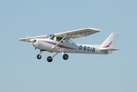 G-BGIB @ EGFH - Visiting aircraft departing Runway 22 - by Roger Winser
