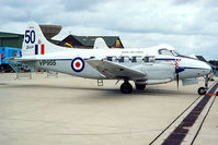 G-DVON @ EGDY - De Havilland DH.104 Devon C2/2 [04201] RNAS Yeovilton~G 15/07/1995. Still wears former military marks of VP955. - by Ray Barber