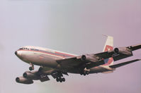 AP-AMG @ LHR - Boeing 720-047B of Air Malta leased from Pakistan International Airways on final approach to Heathrow in November 1974. - by Peter Nicholson