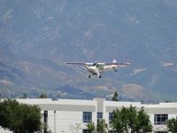 N56138 @ POC - On final to runway 26R doing touch & go's during extremely gusty winds - by Helicopterfriend