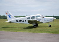 G-BSYY @ EGHL - Cherokee Warrior II of the British Disabled Flying Association based at Lasham. - by moxy
