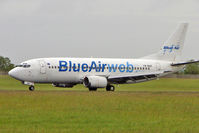 YR-BAF @ EIDW - Blue Air Boeing 737-322, c/n: 24453 at Dublin - by Terry Fletcher