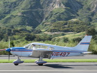 N16497 @ SZP - 1973 Piper PA-28-235 CHEROKEE CHARGER, Lycoming O-540-D4B5 235 Hp, landing roll Rwy 04 - by Doug Robertson