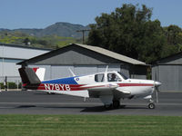 N78YB @ SZP - 1950 Beech B35 BONANZA, Continental E-225-8 196 Hp @ 2,450 rpm for 1 minute, 185 Hp continuous. Tip tanks, takeoff roll Rwy 04 - by Doug Robertson