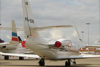 PR-SUN @ EGGW - Brazilian registered Cessna 680 Citation Sovereign, c/n: 680-0060 on a packed Luton Stand 16 - by Terry Fletcher